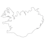 Grafika wektorowa mapa Islandii